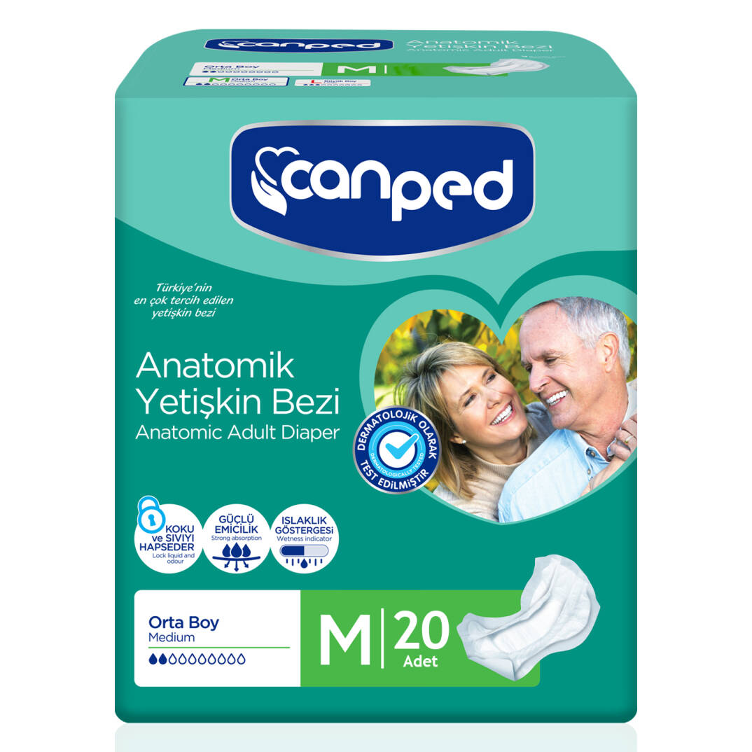 Canped Anatomik Hasta Bezi M-Medium Beden 20 Adet - 1