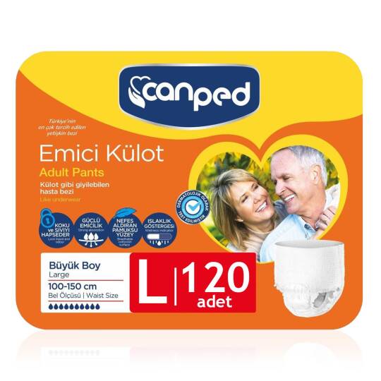 Canped Emici Külot L-Large Beden 120 Adet