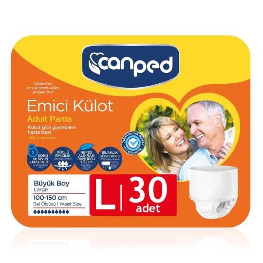 Canped Emici Külot L-Large Beden 30 Adet