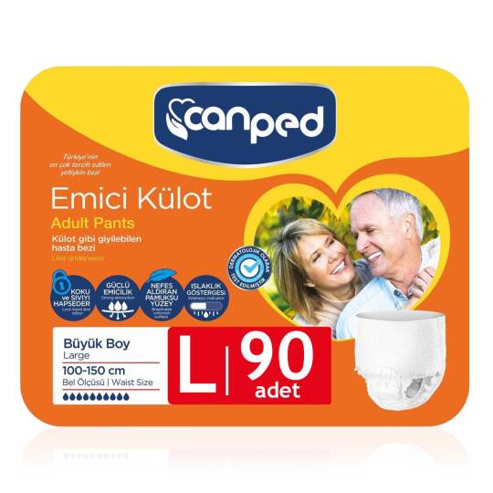 Canped Emici Külot L-Large Beden 90 Adet