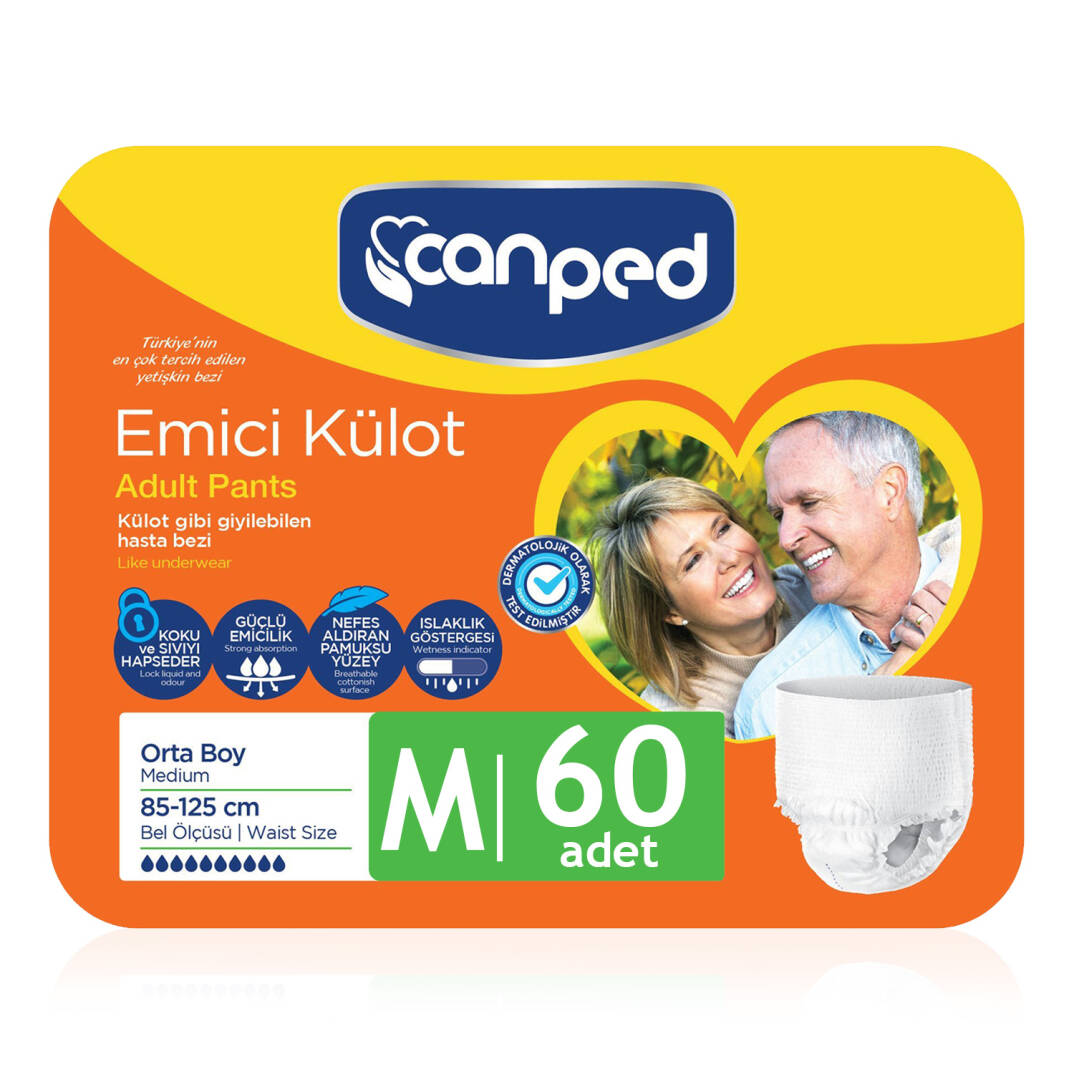 Canped Emici Külot M-Medium Beden 60 Adet - 1