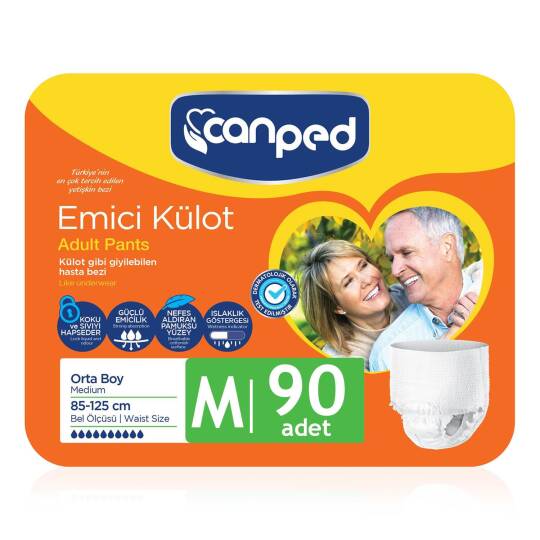Canped Emici Külot M-Medium Beden 90 Adet