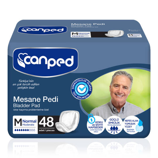 Canped Mesane Pedi Erkek M-Medium Beden 48 Adet