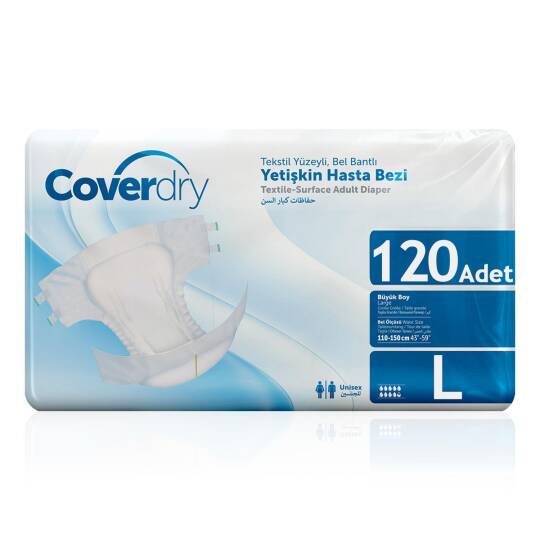 Coverdry Bel Bantlı Hasta Bezi L-Large Beden 120 Adet