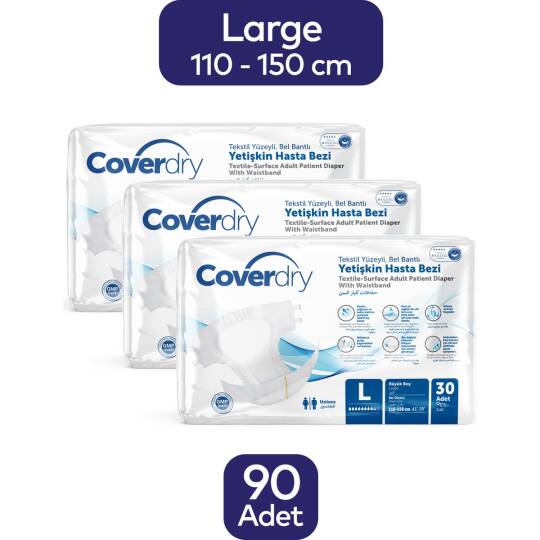 Coverdry Bel Bantlı Hasta Bezi L-Large Beden 90 Adet - 4