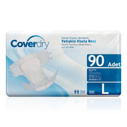 Coverdry Bel Bantlı Hasta Bezi L-Large Beden 90 Adet