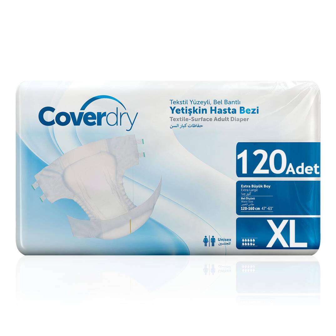 Coverdry Bel Bantlı Hasta Bezi XL-Extra Large Beden 120 Adet - 1
