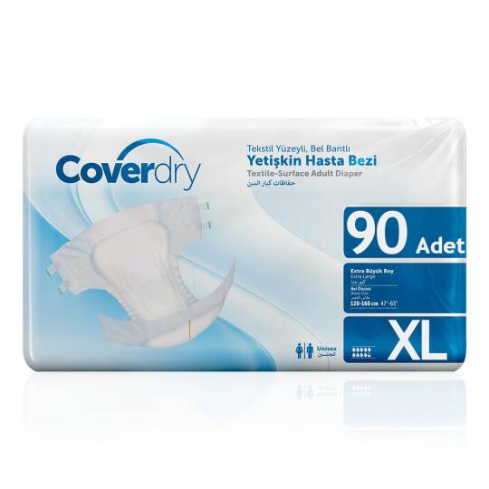 Coverdry Bel Bantlı Hasta Bezi XL-Extra Large Beden 90 Adet