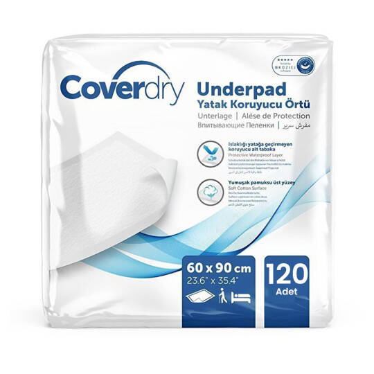 Coverdry Yatak Koruyucu Örtü 60×90 Cm 120 Adet