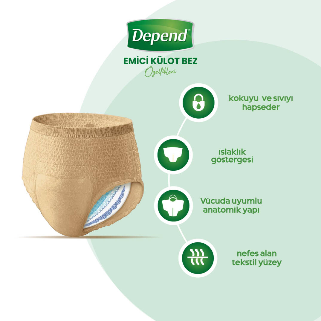 Depend Emici Külot Bayan L-Large Beden 64 Adet - 3