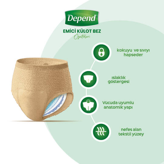 Depend Emici Külot Bayan L-Large Beden 90 Adet - 3