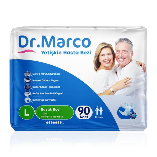 Dr. Comfort Belbantlı Hasta Bezi L-Large Beden 90 Adet