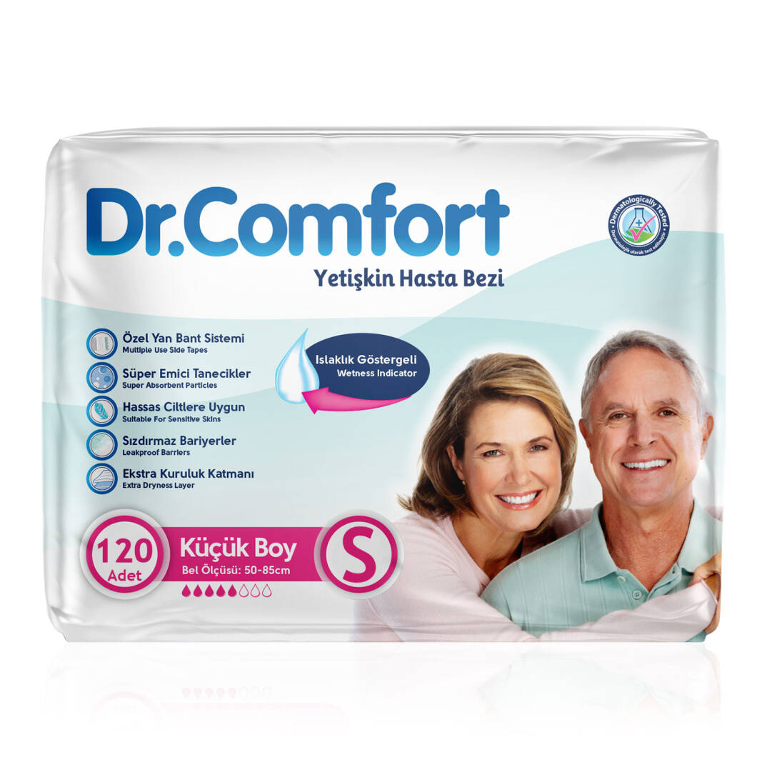 Dr. Comfort Belbantlı Hasta Bezi S-Small Beden 120 Adet - 1