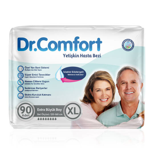 Dr. Comfort Belbantlı Hasta Bezi XL-Extra Large Beden 90 Adet