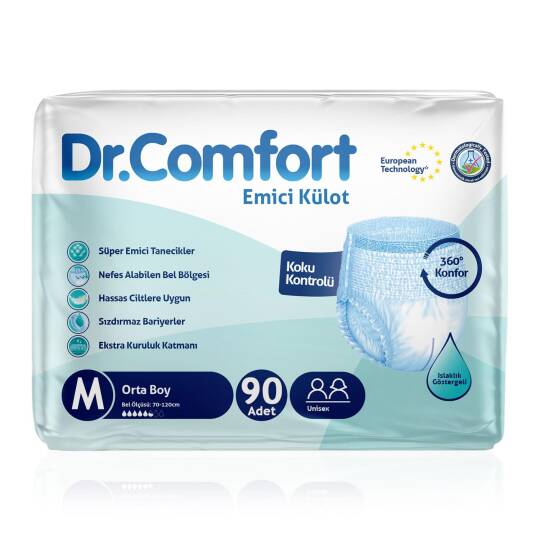 Dr. Comfort Emici Külot M-Medium Beden 90 Adet