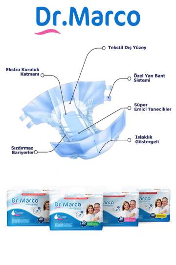 Dr. Marco Belbantlı Hasta Bezi M-Medium Beden 120 Adet - 2