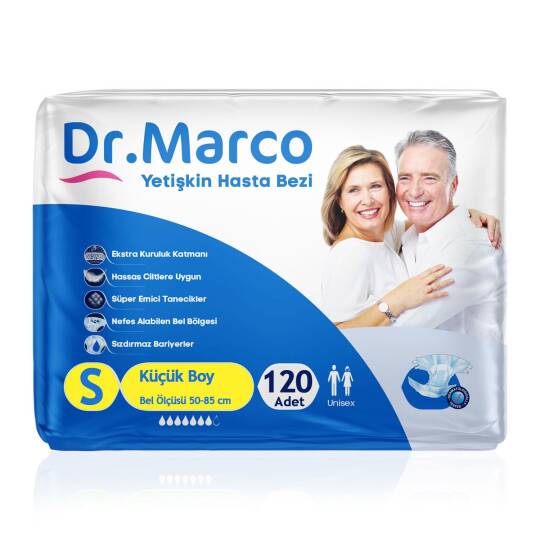 Dr. Marco Belbantlı Hasta Bezi S-Small Beden 120 Adet