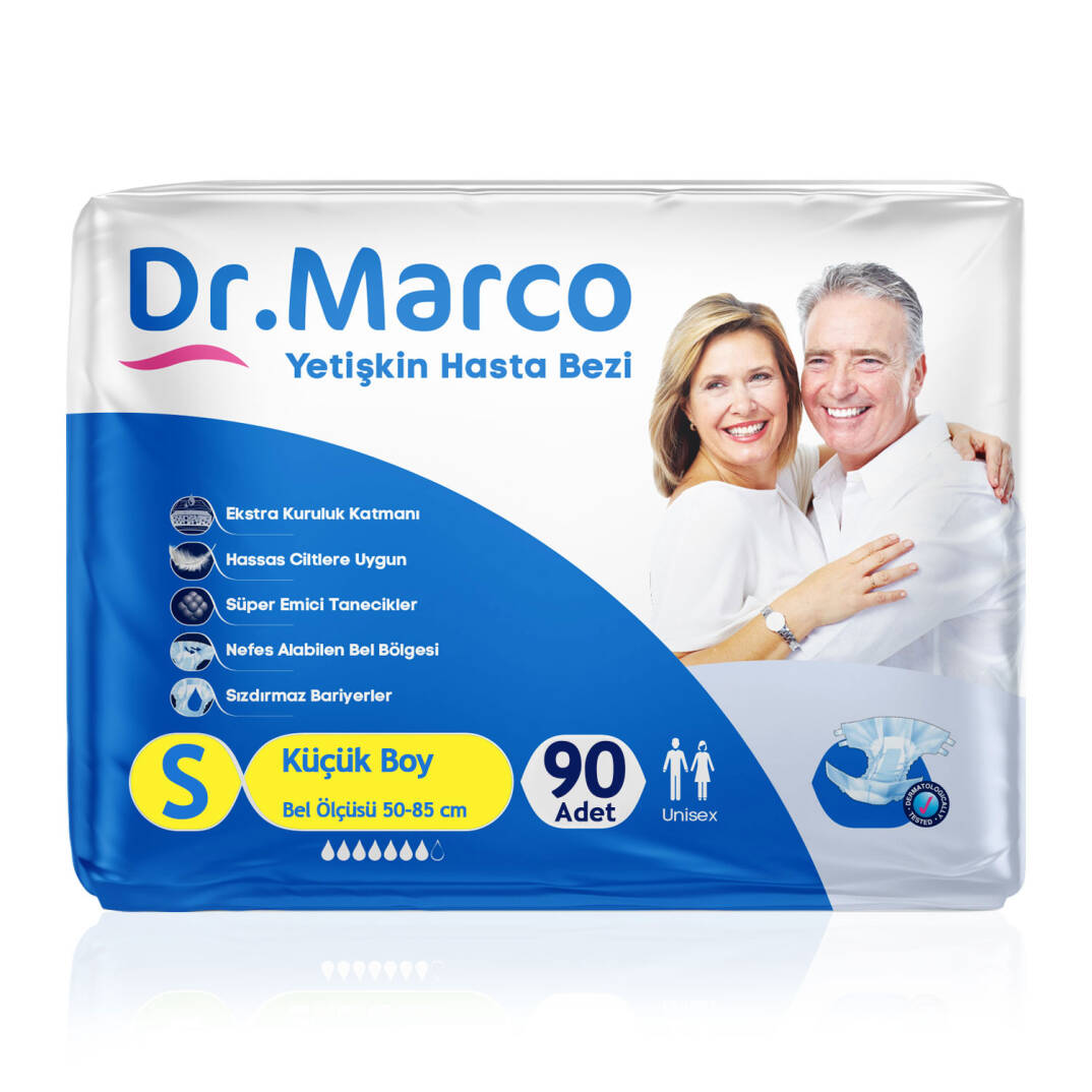 Dr. Marco Belbantlı Hasta Bezi S-Small Beden 90 Adet - 1
