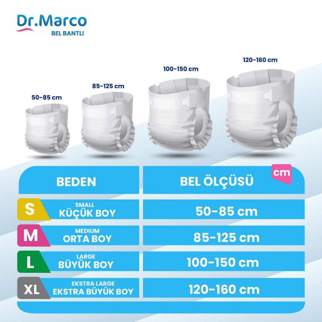 Dr. Marco Belbantlı Hasta Bezi XL-Extra Large Beden 120 Adet - 2