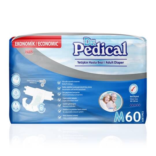 Dr. Pedical Belbantlı Hasta Bezi M-Medium Beden 60 Adet