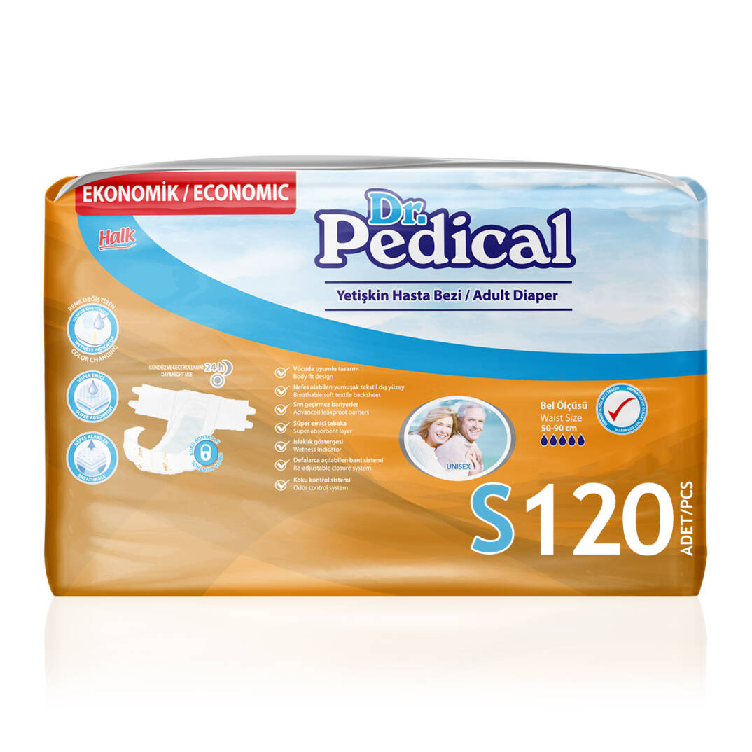 Dr. Pedical Belbantlı Hasta Bezi S-Small Beden 120 Adet - 1