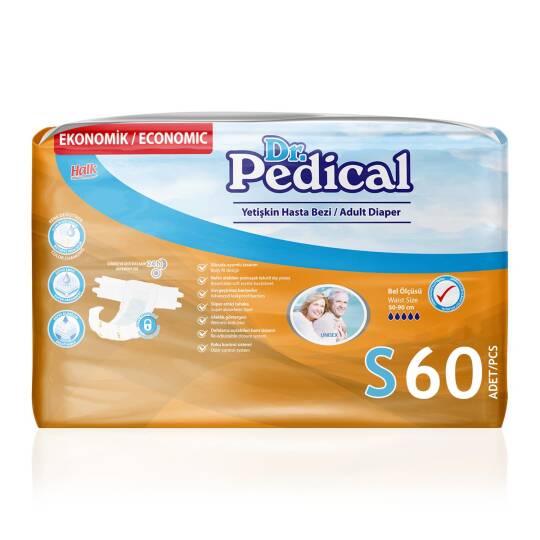 Dr. Pedical Belbantlı Hasta Bezi S-Small Beden 60 Adet