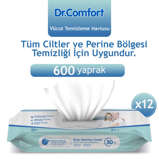 Dr.Comfort Perine ve Vücut Temizleme Havlusu 600 Adet