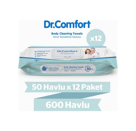 Dr.Comfort Perine ve Vücut Temizleme Havlusu 600 Adet