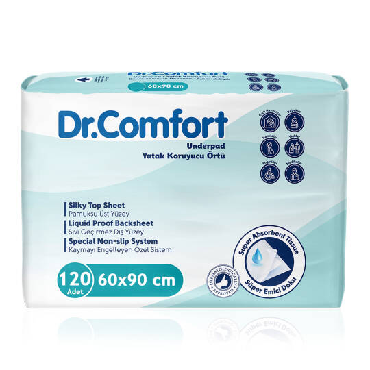 Dr.Comfort Yatak Koruyucu Örtü 60x90 Cm 120 Adet