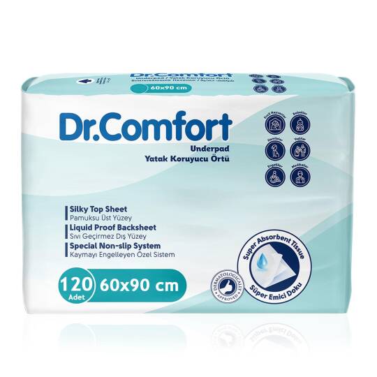 Dr.Comfort Yatak Koruyucu Örtü 60x90 Cm 120 Adet