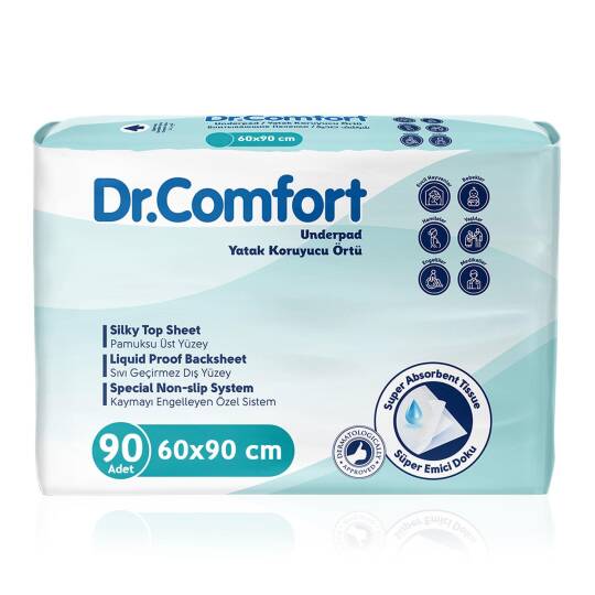 Dr.Comfort Yatak Koruyucu Örtü 60x90 Cm 90 Adet