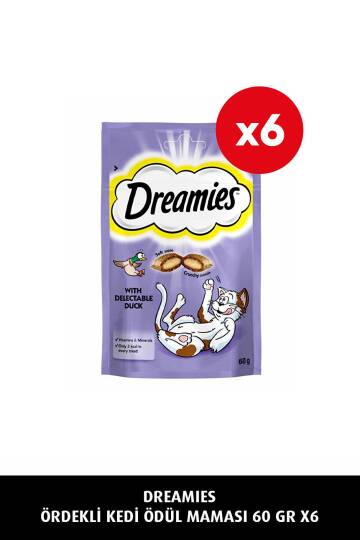 Dreamies Ördekli Yetişkin Kedi Ödül Maması 60 Gr 6 Adet