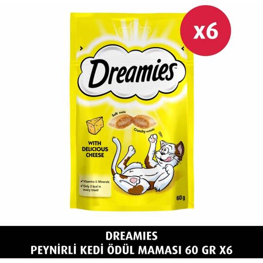 Dreamies Peynirli Yetişkin Kedi Ödül Maması 60 Gr 6 Adet