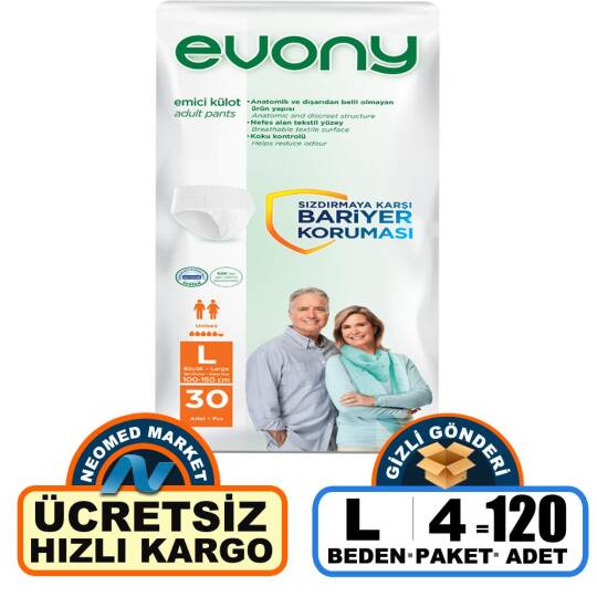 Evony Emici Külot L-Large Beden 120 Adet