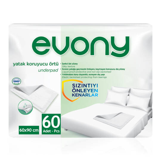 Evony Yatak Koruyucu Örtü 60x90 Cm 60 Adet