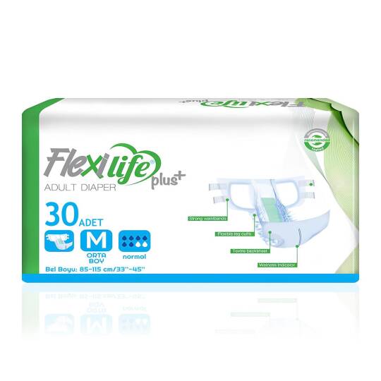 Flexi Life Belbantlı Hasta Bezi M-Medium Beden 30 Adet