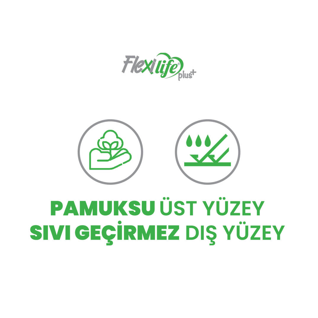 Flexi Life Plus Bantlı Yatak Koruyucu Örtü 60x90 Cm 120 Adet - 2