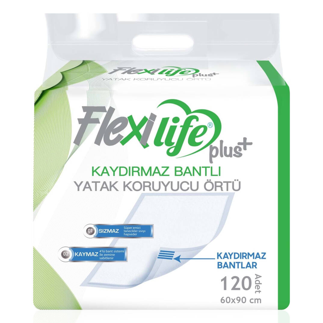 Flexi Life Plus Bantlı Yatak Koruyucu Örtü 60x90 Cm 120 Adet - 1