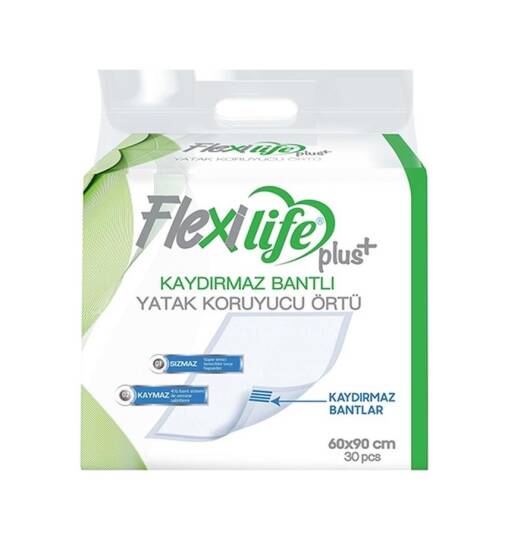 Flexi Life Plus Bantlı Yatak Koruyucu Örtü 60x90 Cm 30 Adet