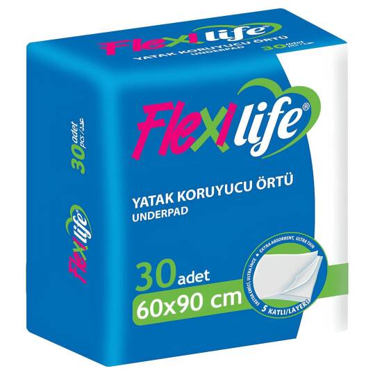 Flexi Lİfe Yatak Koruyucu Örtü 60x90 Cm 30 Adet