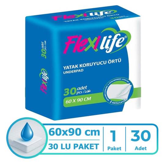 Flexi Lİfe Yatak Koruyucu Örtü 60x90 Cm 30 Adet