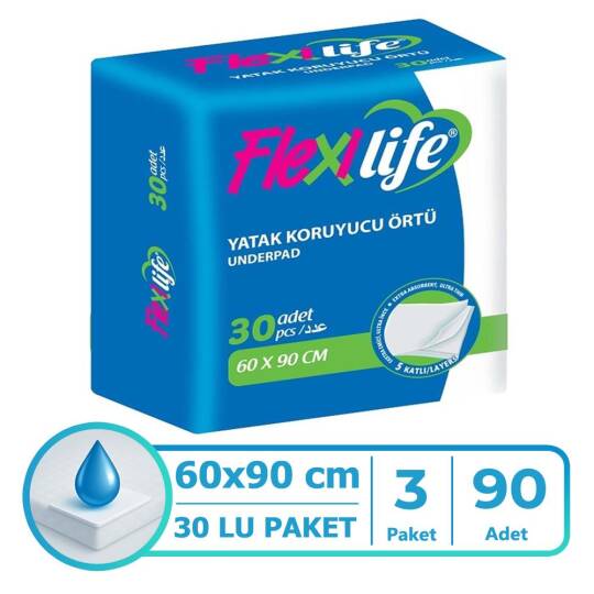 Flexi Lİfe Yatak Koruyucu Örtü 60x90 Cm 90 Adet