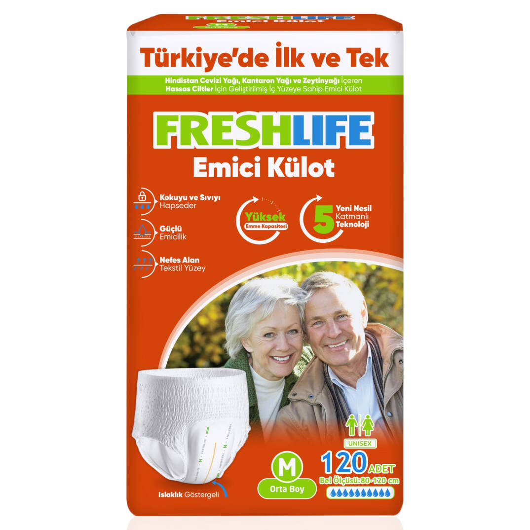 Freshlife Emici Külot M-Medium Beden 120 Adet - 1