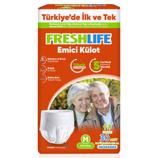 Freshlife Emici Külot M-Medium Beden 30 Adet