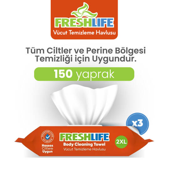 Freshlife Vücut Temizleme Havlusu 150 Adet