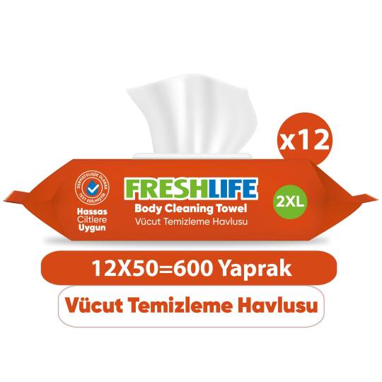 Freshlife Vücut Temizleme Havlusu 600 Adet