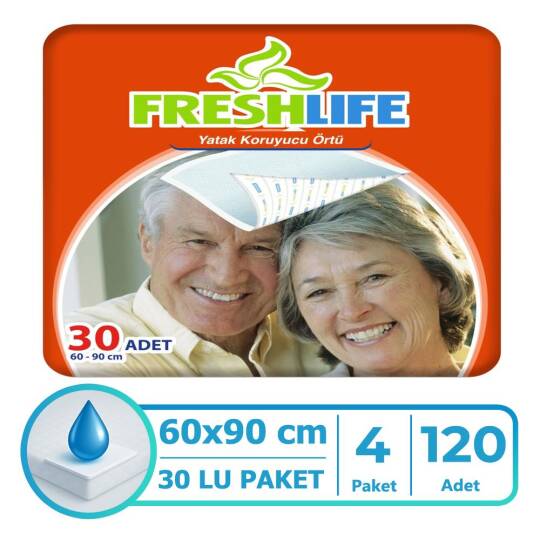 Freshlife Yatak Koruyucu Örtü 60x90 Cm 120 Adet