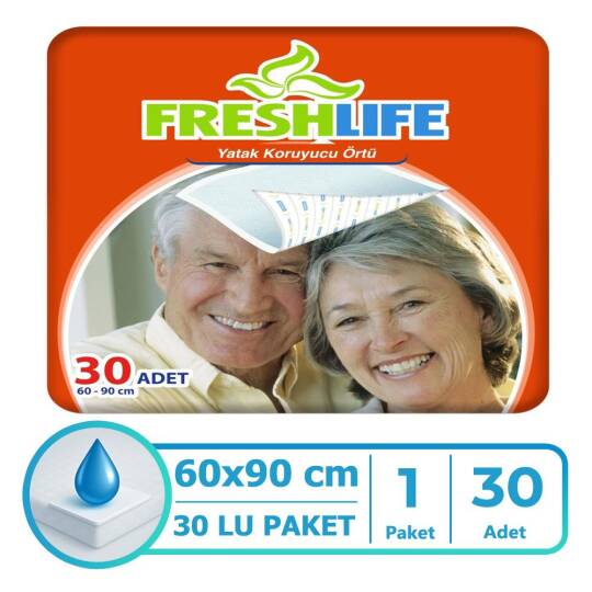 Freshlife Yatak Koruyucu Örtü 60x90 Cm 30 Adet