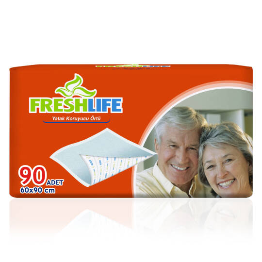 Freshlife Yatak Koruyucu Örtü 60x90 Cm 90 Adet