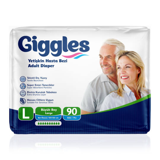 Giggles Belbantlı Hasta Bezi L-Large Beden 90 Adet